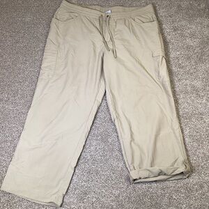 Columbia Womens Tan Roll Tab Cargo Pants XXL